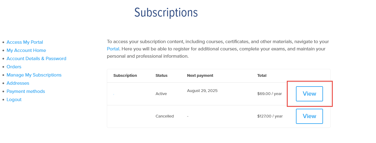A screenshot of a subscription

Description automatically generated